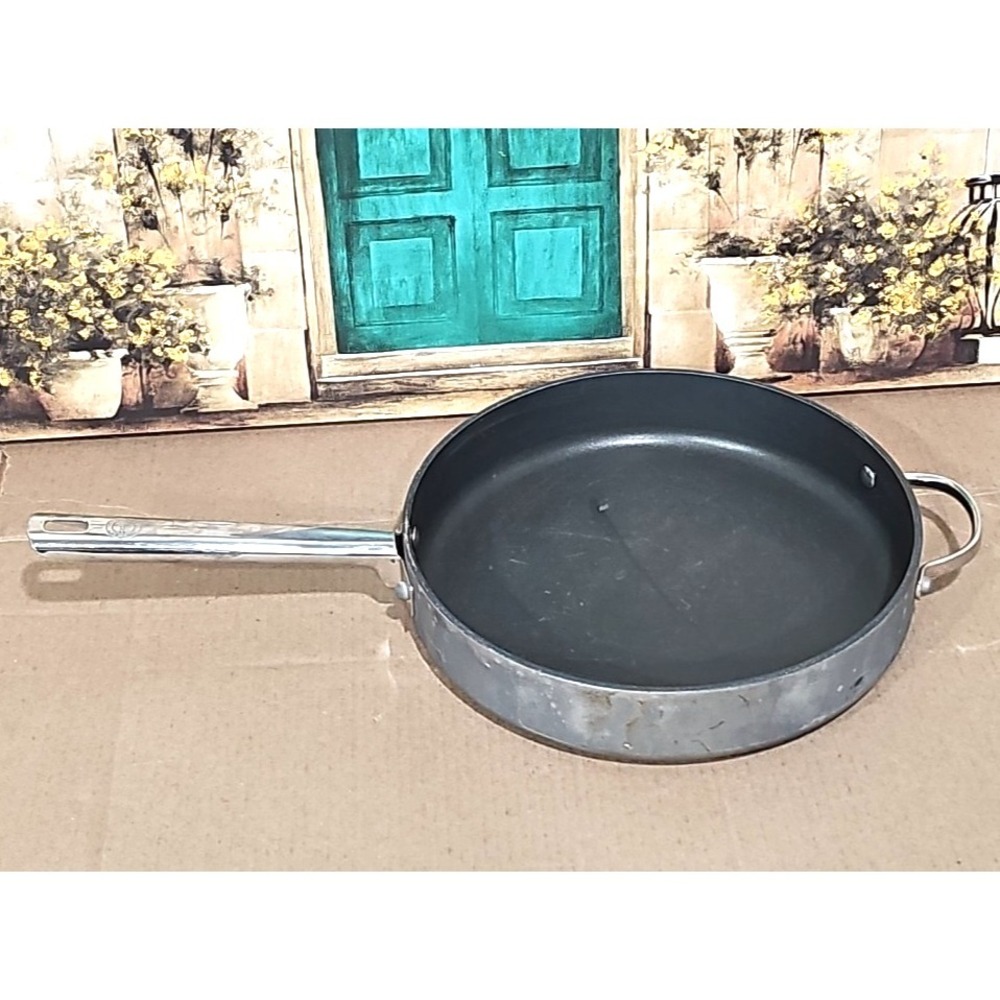Professional Anolon Meyer Anodized Non-Stick 12" Sauté Pan w/Lid 4 3/4‎ Qt